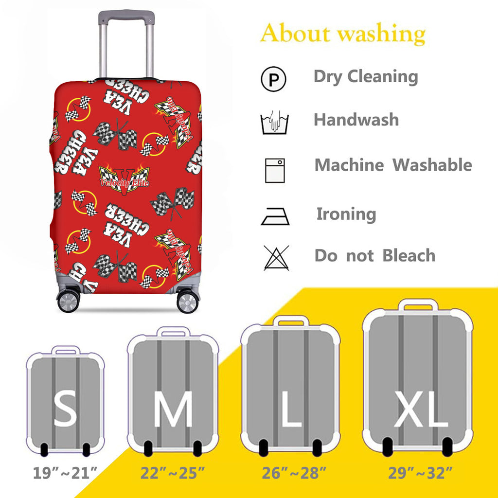 Velocity Red Luggage Cover and Tag