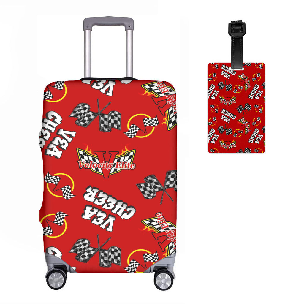 Velocity Red Luggage Cover and Tag