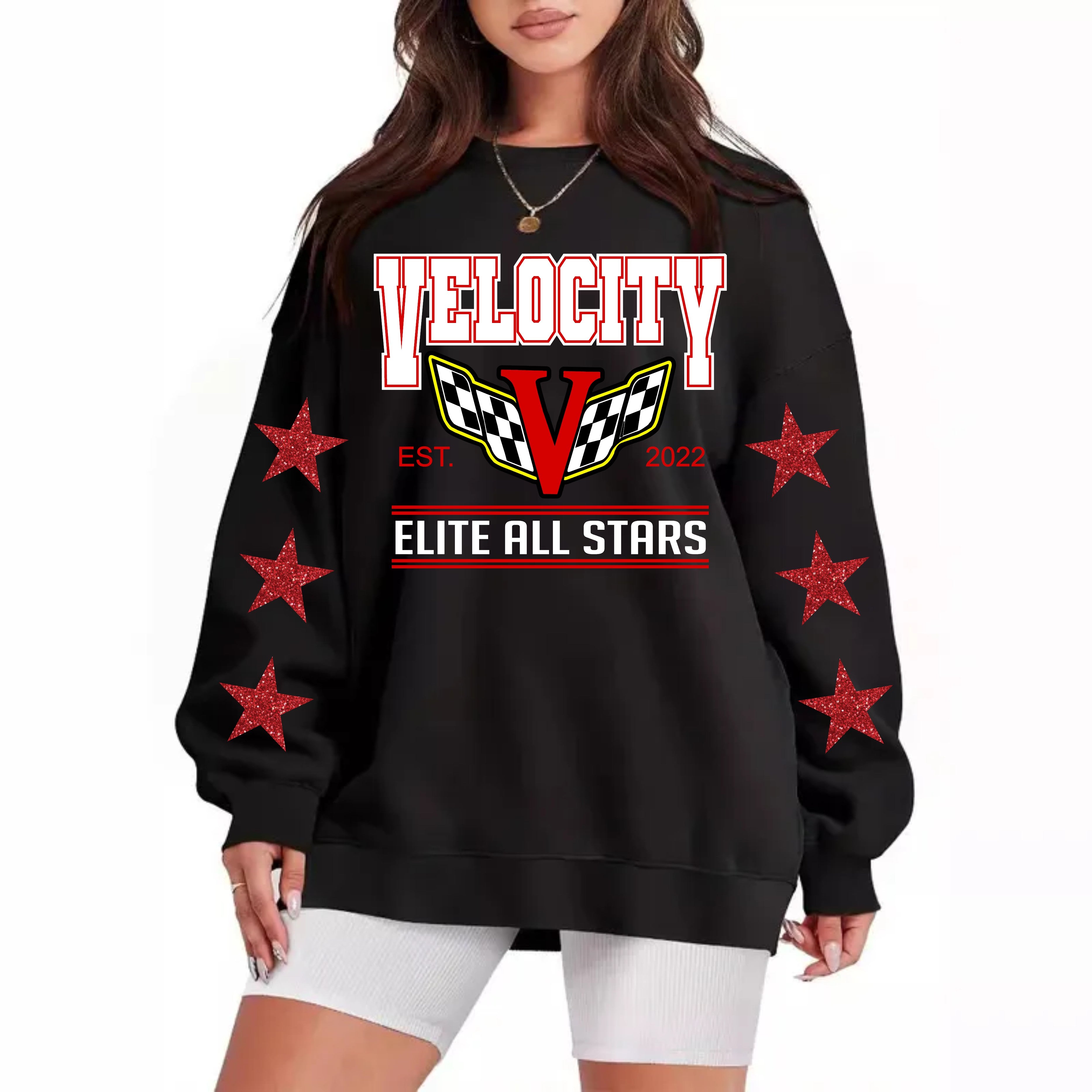 Velocity Sweatshirt Glitter Stars