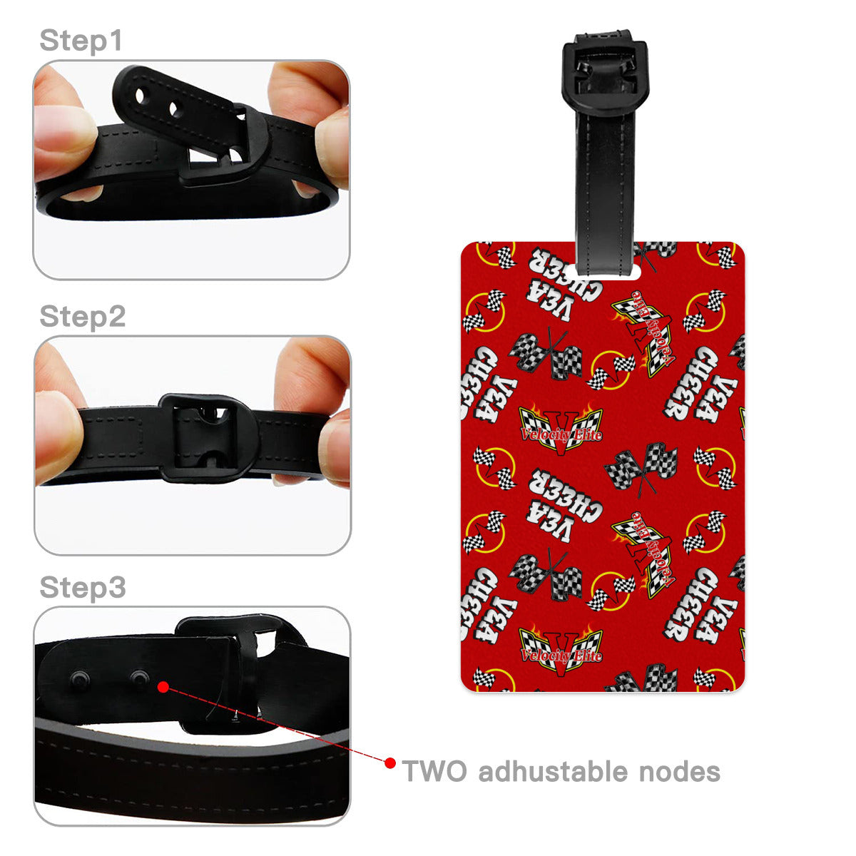 Velocity Red Luggage Cover and Tag